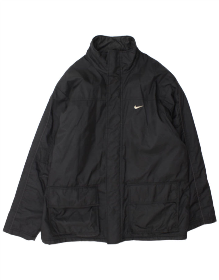 Jaqueta corta-vento masculina Nike UK 45/47 XL preto nylon