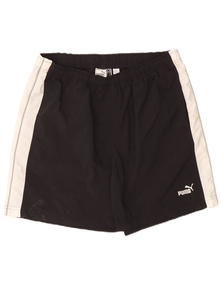 Shorts esportivos masculinos PUMA 2XL preto colorblock nylon