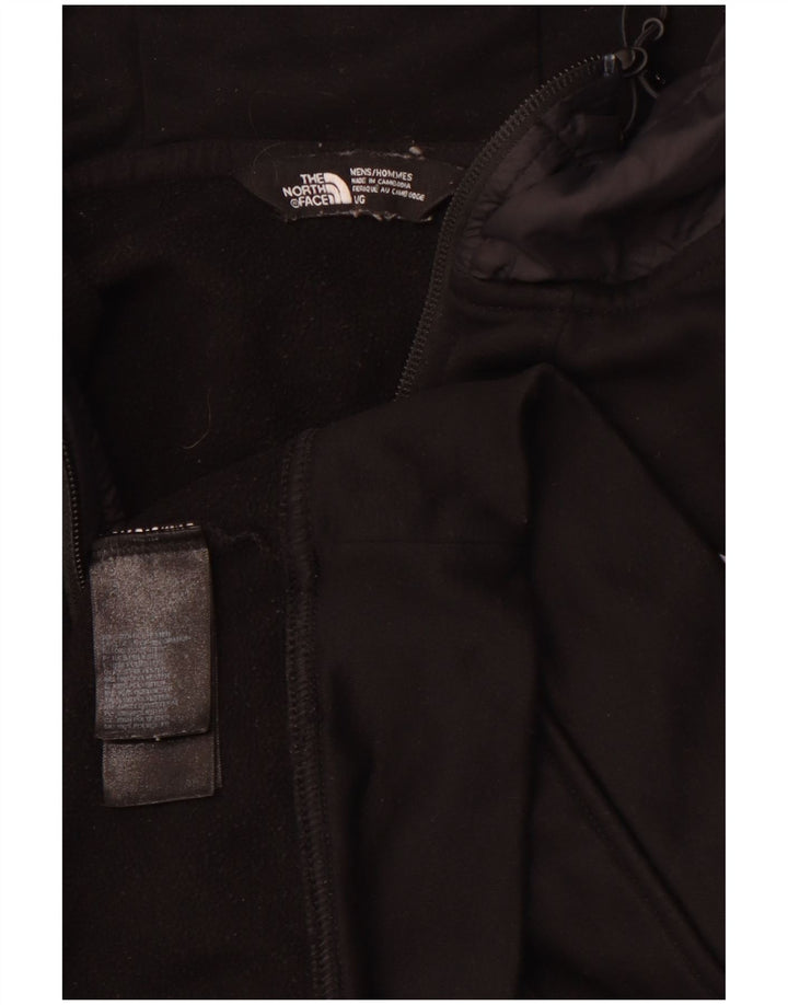 THE NORTH FACE Suéter masculino com capuz e zíper, grande, preto, poliéster