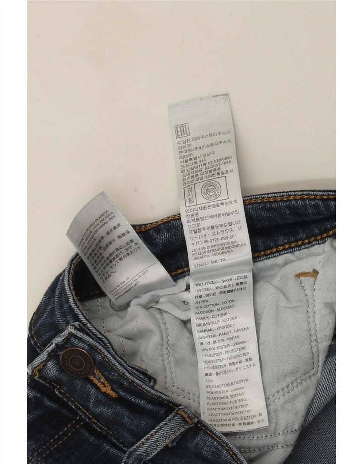 Jeans Levis 712 Slim Feminino W27 L30 Azul Lyocell