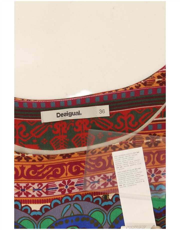 DESIGUAL Vestido feminino gráfico Shift EU 36 pequeno floral multicolorido