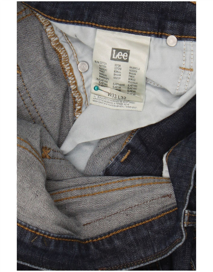 Lee Mens Slim Jeans W33 L32 Azul Algodão