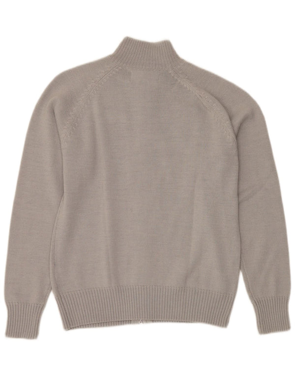 Suéter cardigã feminino KAPPA UK 14 cinza médio colorblock acrílico