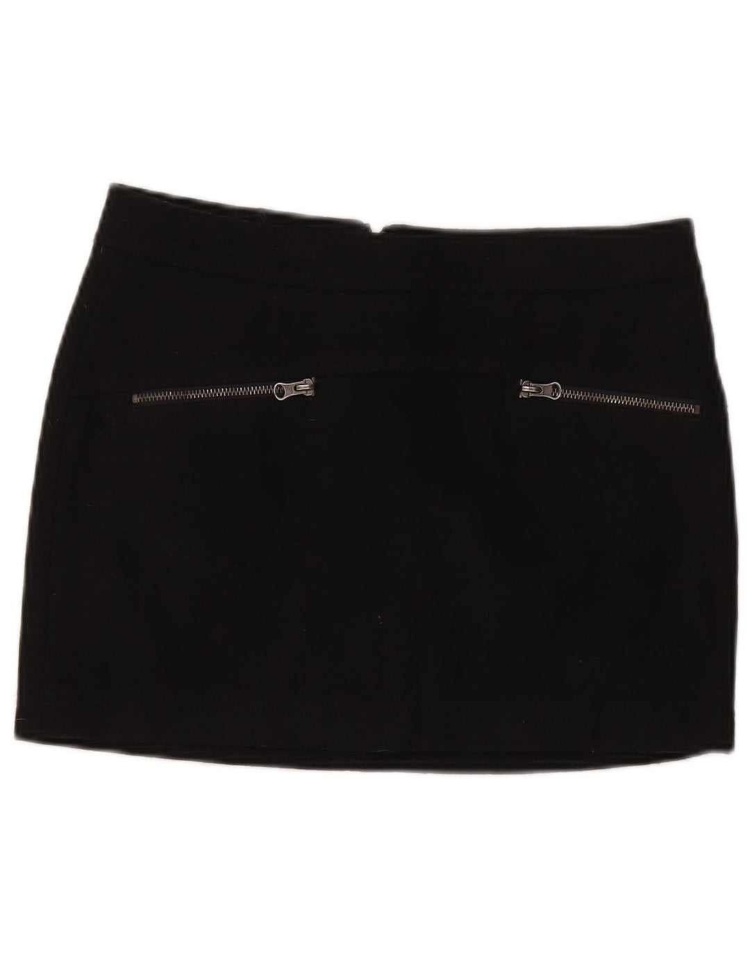 Mini saia feminina Benetton IT 42 médio W30 lã preta