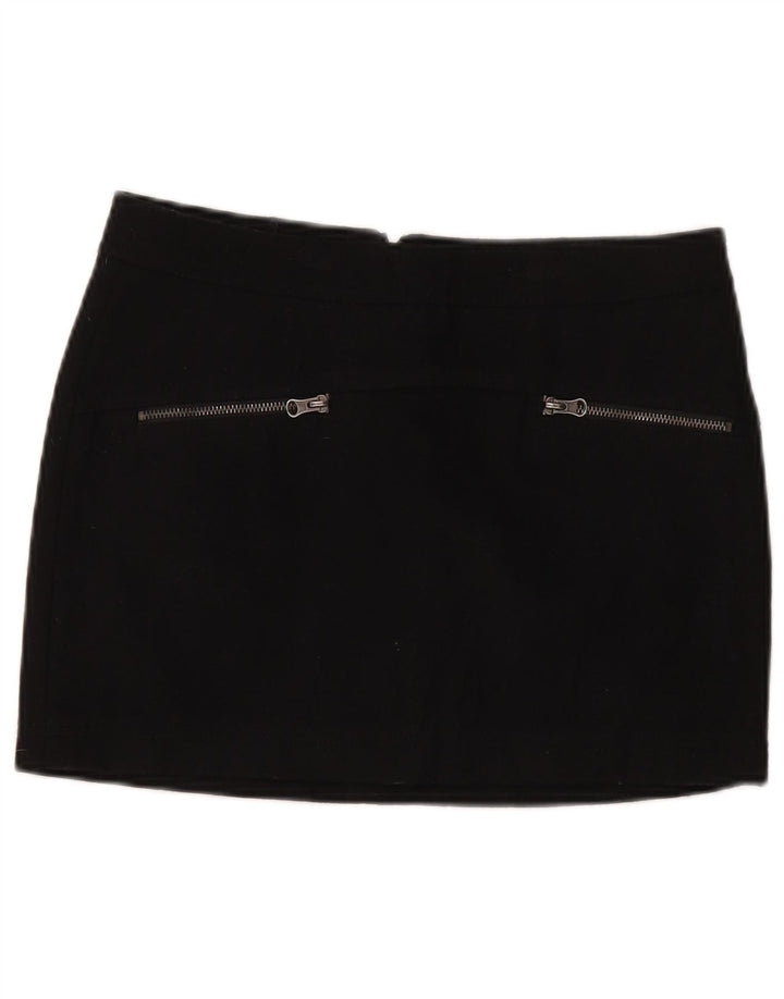 Mini saia feminina Benetton IT 42 médio W30 lã preta