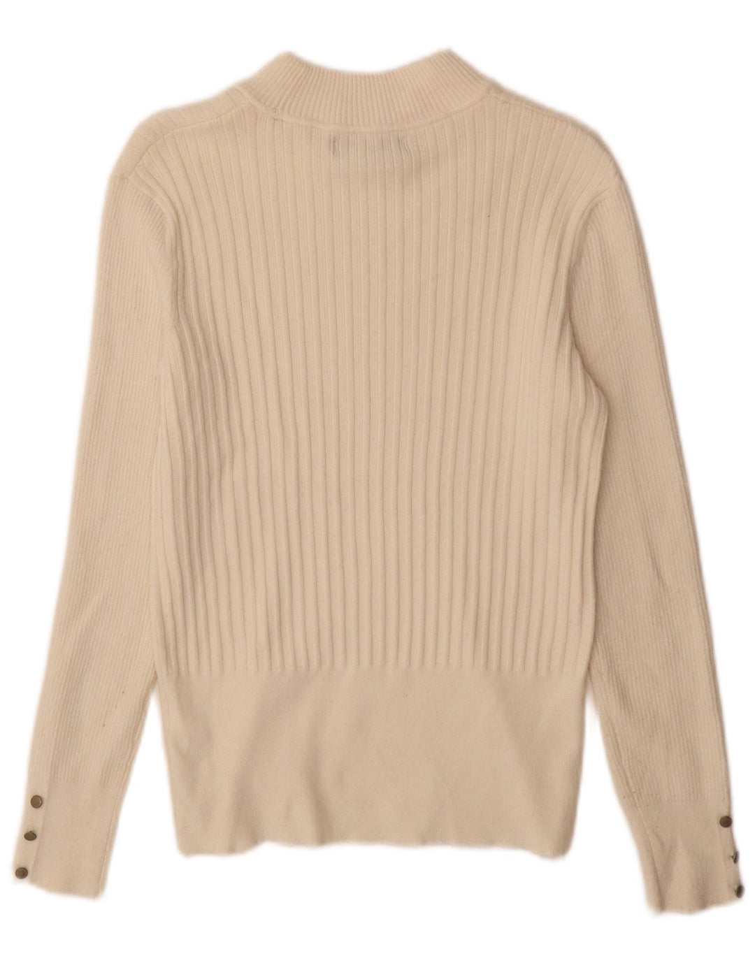 Suéter feminino Marks & Spencer com gola tartaruga Reino Unido 12 médio off white