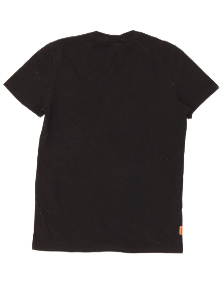 Camiseta masculina Superdry Top de algodão preto médio