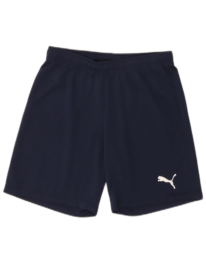 Shorts esportivos masculinos Puma médio azul marinho poliéster