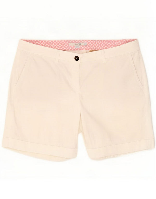 Boden Womens Chino Shorts UK 14 Grande W32 Algodão Branco