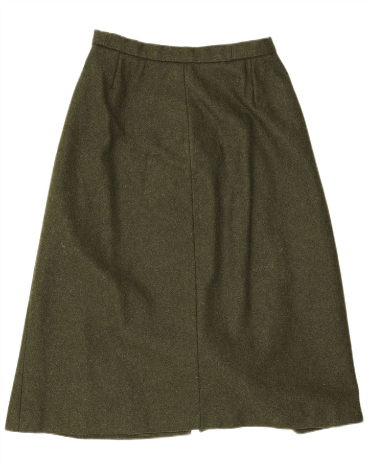 Saia feminina vintage linha A W26 pequena cáqui