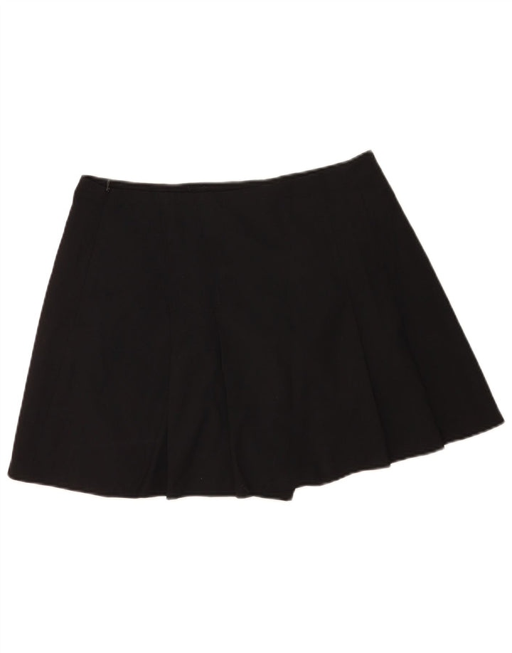 Zara Womens Skort Mini Saia Grande W30 Poliéster Preto