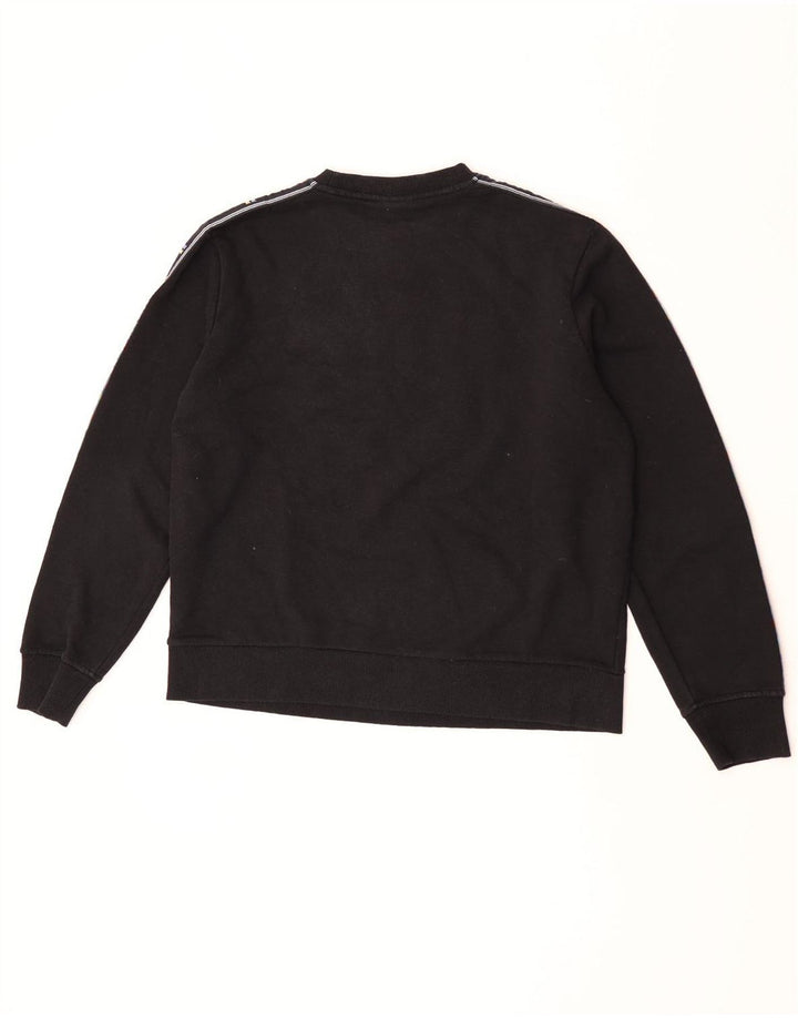 Ellesse Suéter feminino gráfico oversized com capuz UK 10 pequeno preto