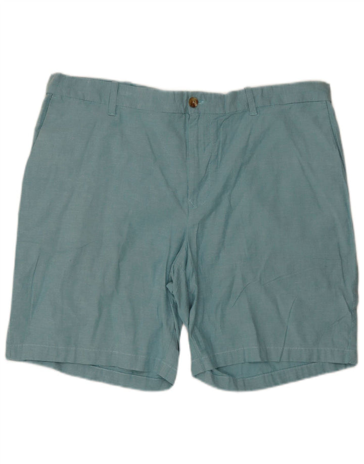 IZOD Mens Chino Shorts W42 2XL Algodão Azul