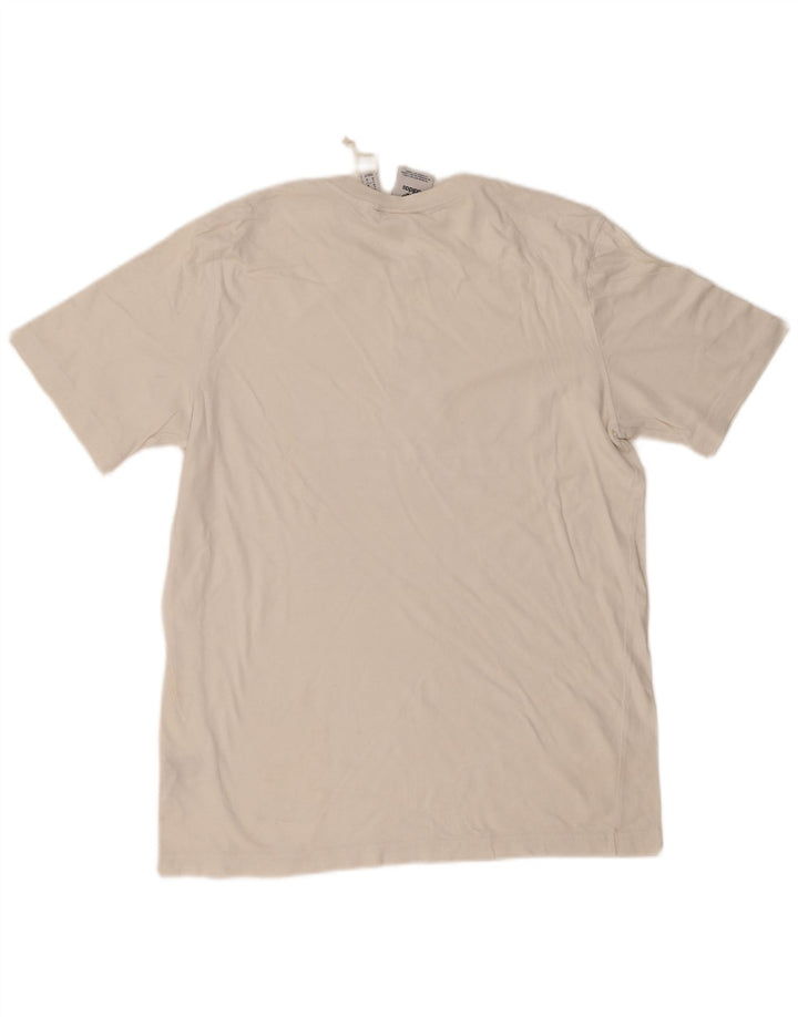 Adidas Mens Graphic T-Shirt Top Médio Algodão Branco