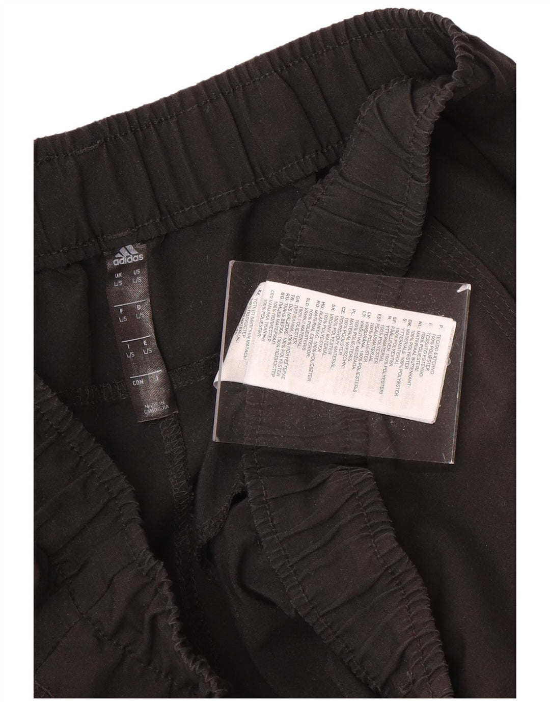 Calça de treino masculina ADIDAS joggers grande poliéster preto