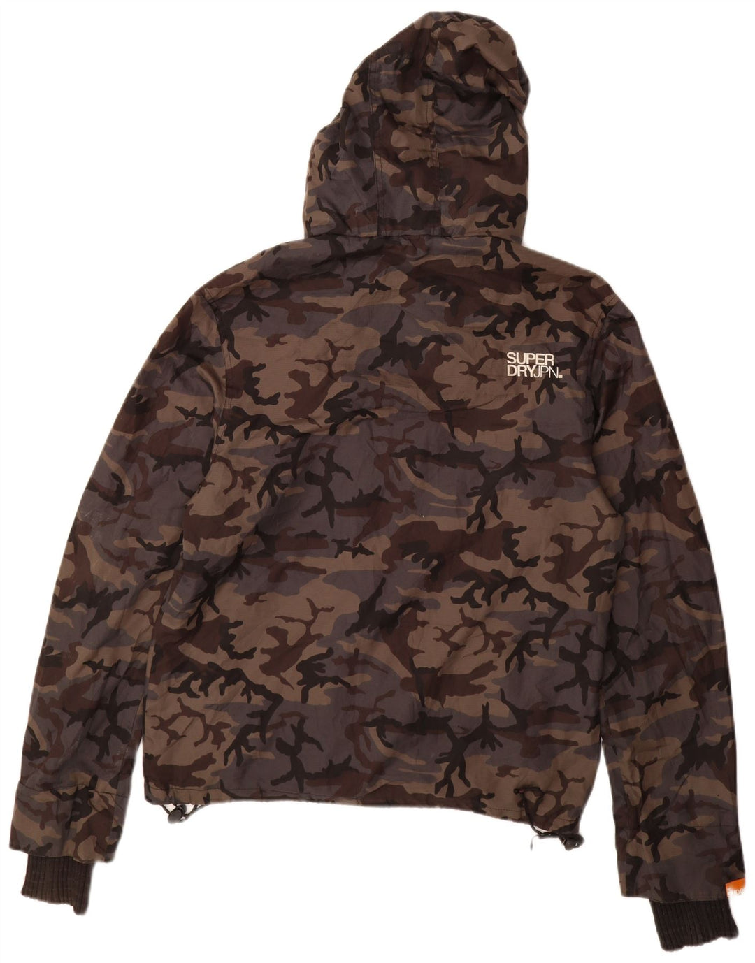 Jaqueta corta-vento masculina Superdry Graphic UK 38 nylon cinza médio