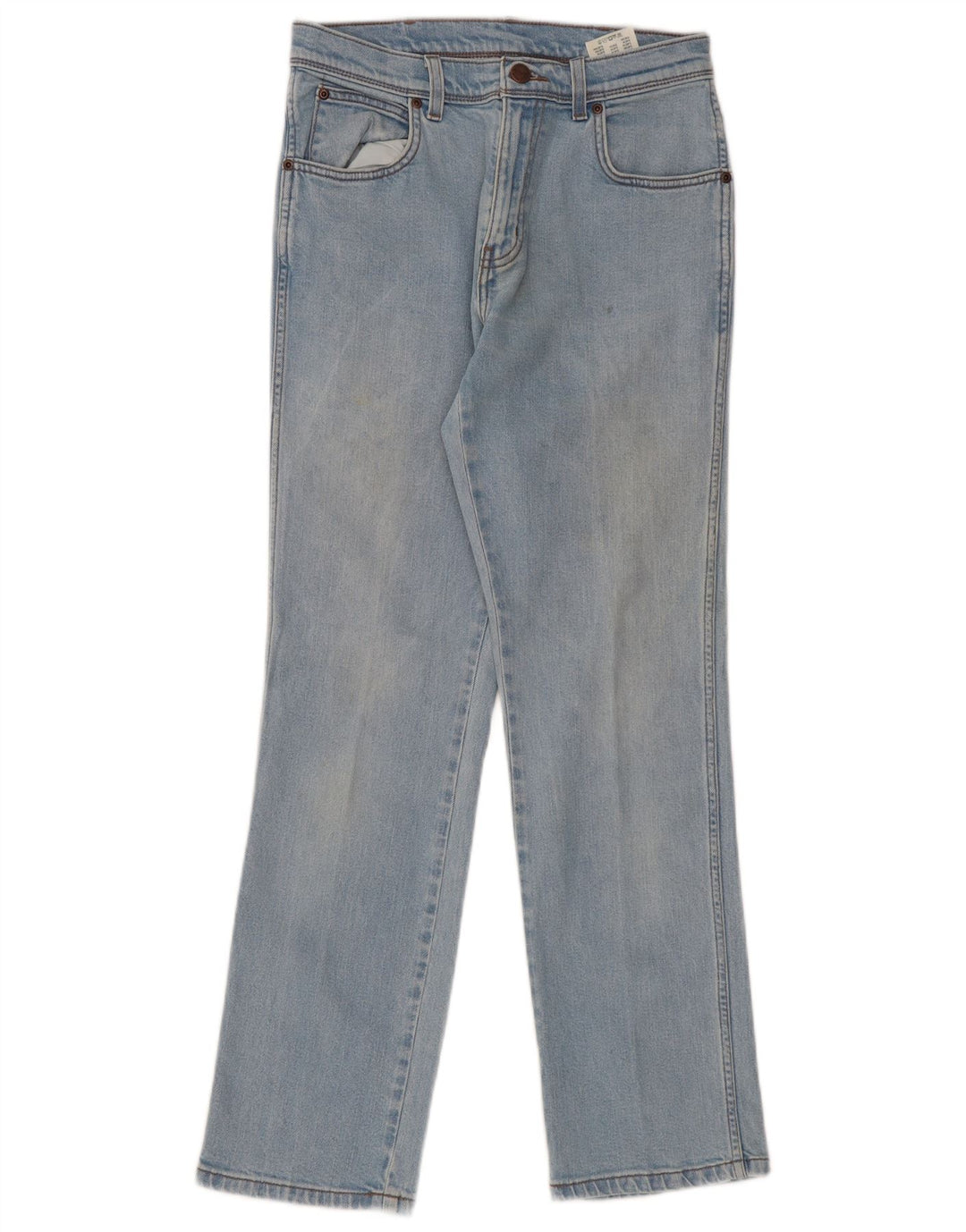 Wrangler feminino regular fit jeans reto W30 L32 algodão azul