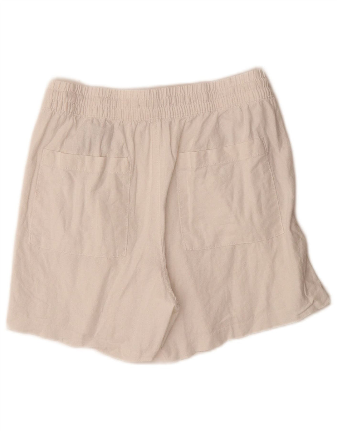Shorts chino feminino Marks & Spencer Reino Unido 10 pequeno W28 linho branco