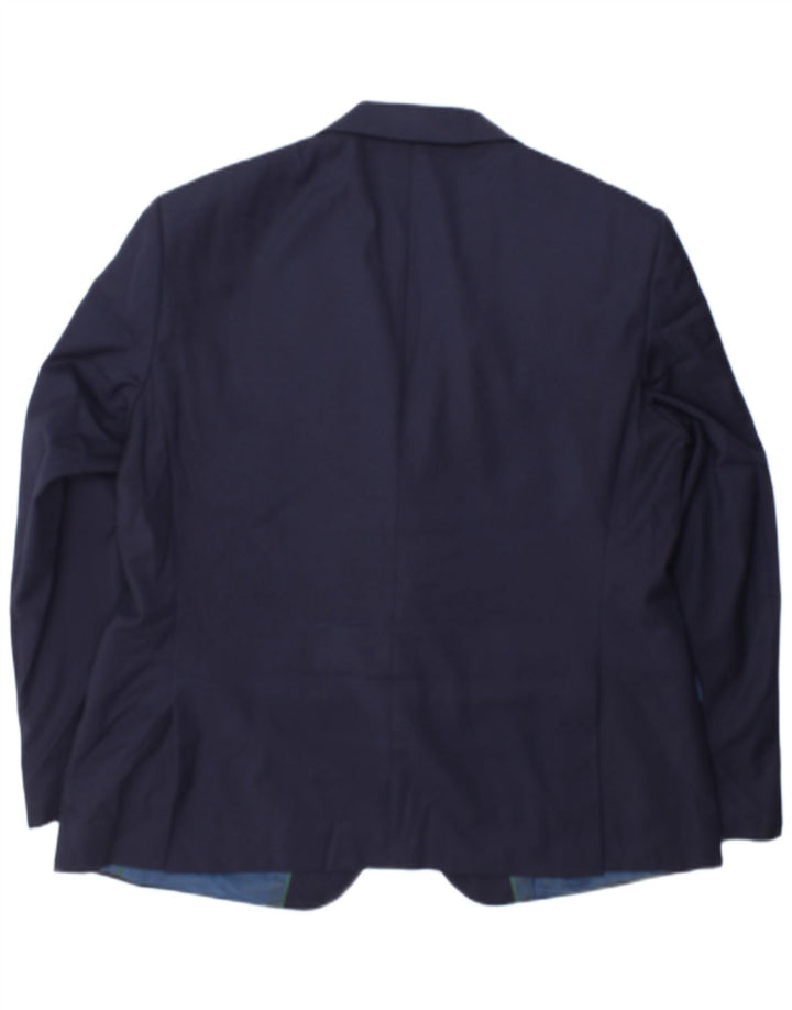 Jaqueta blazer masculina de ajuste regular de 2 botões Marks & Spencer Reino Unido 44 XL azul marinho