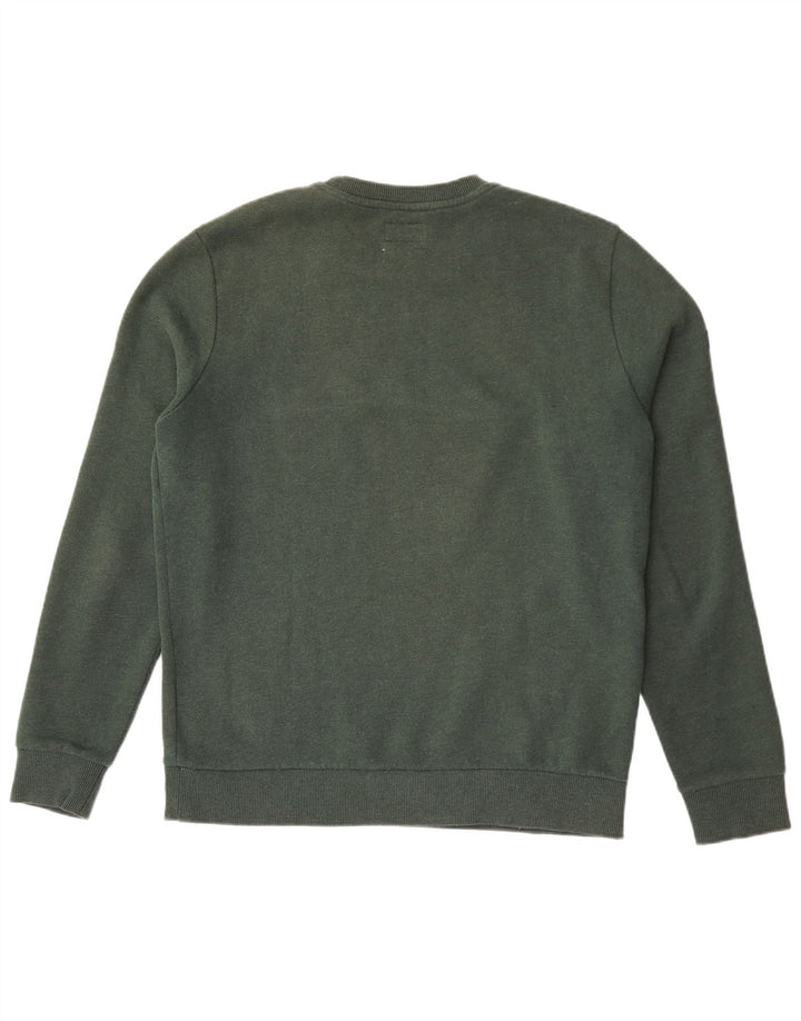 Superdry moletom gráfico masculino jumper grande algodão verde