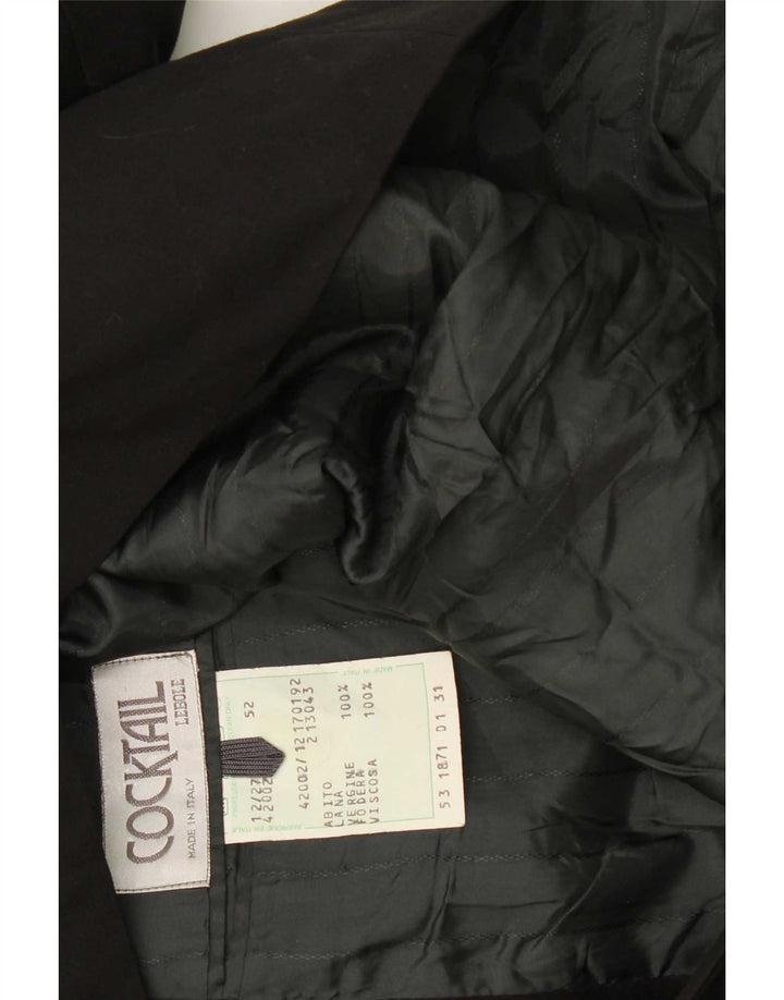 Jaqueta blazer masculina Lebole com peito duplo IT 52 XL lã virgem preta
