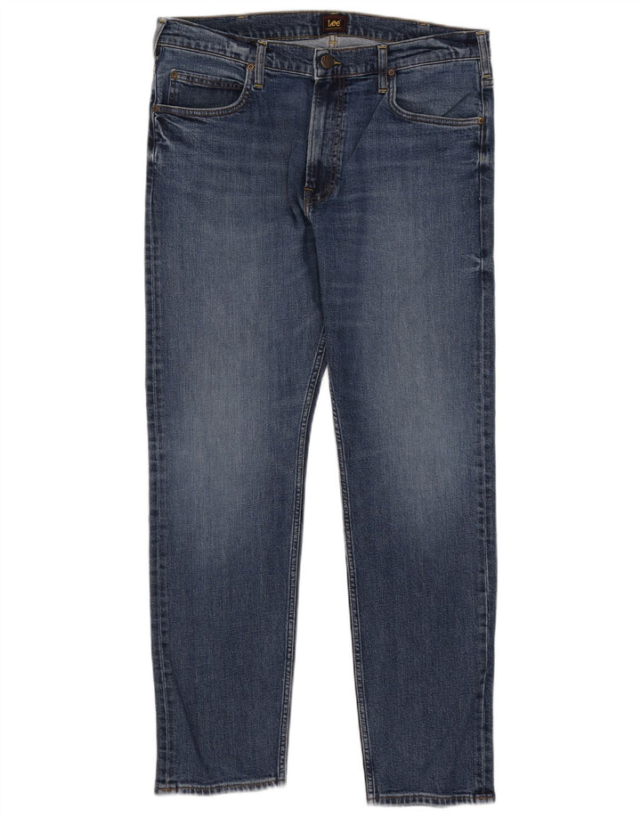 Lee Mens Rider Slim Jeans W36 L32 Azul Algodão