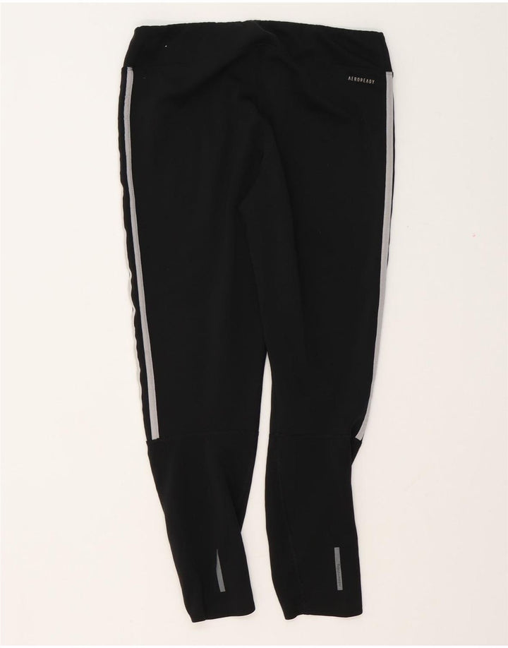 ADIDAS Womens Aeroready Crop Leggings UK 12 Médio Preto Poliéster