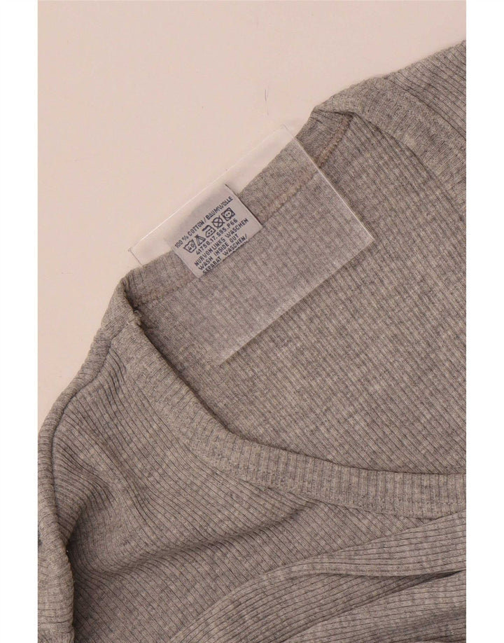 Top masculino Levi's manga comprida pequeno algodão cinza