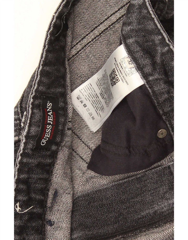 Guess Mens Straight Jeans W32 L32 Algodão Preto