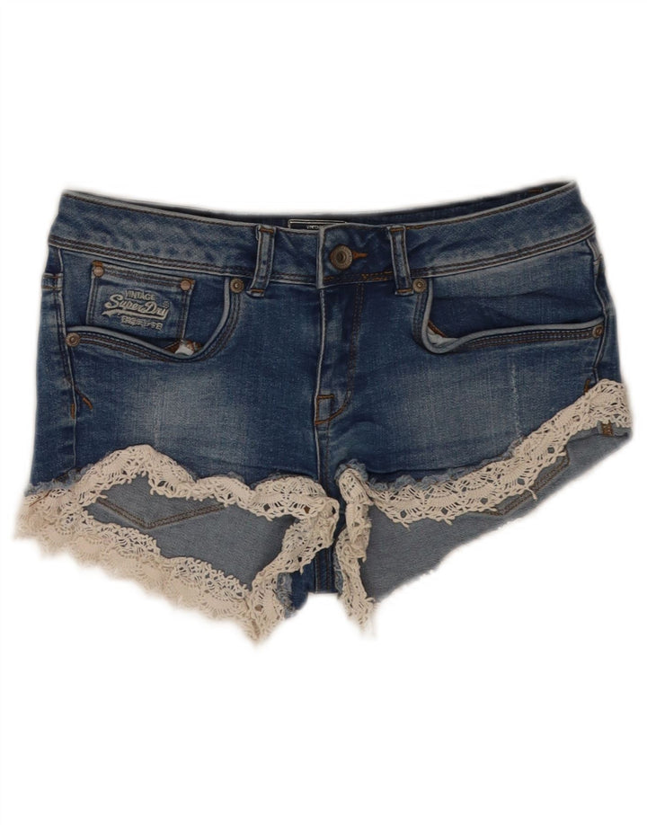 Calça jeans feminina Superdry W26 algodão azul pequeno