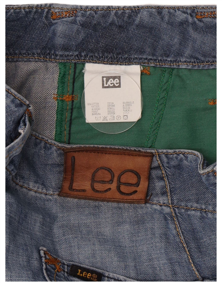 Lee Womens Key West Capri Jeans W29 L21 Azul Algodão