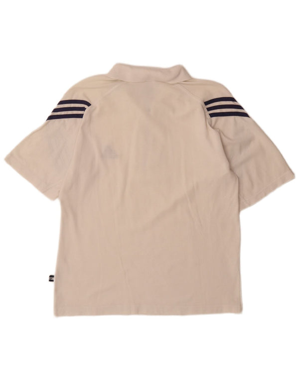 Adidas Mens Polo Shirt UK 40/42 Médio Algodão Branco