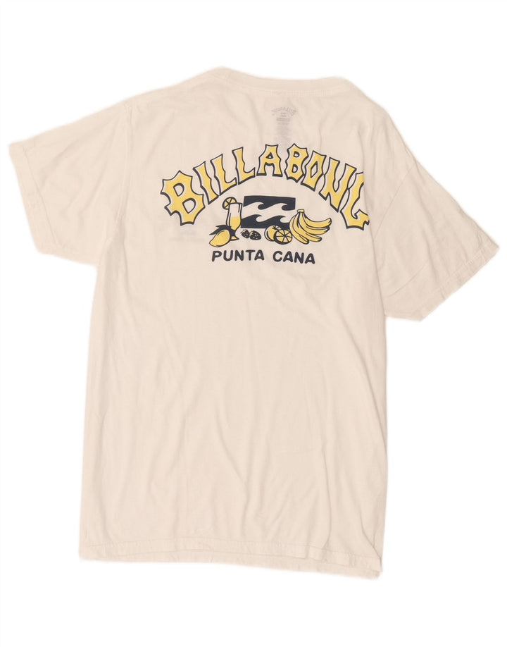 Camiseta gráfica masculina Billabong Top médio algodão branco