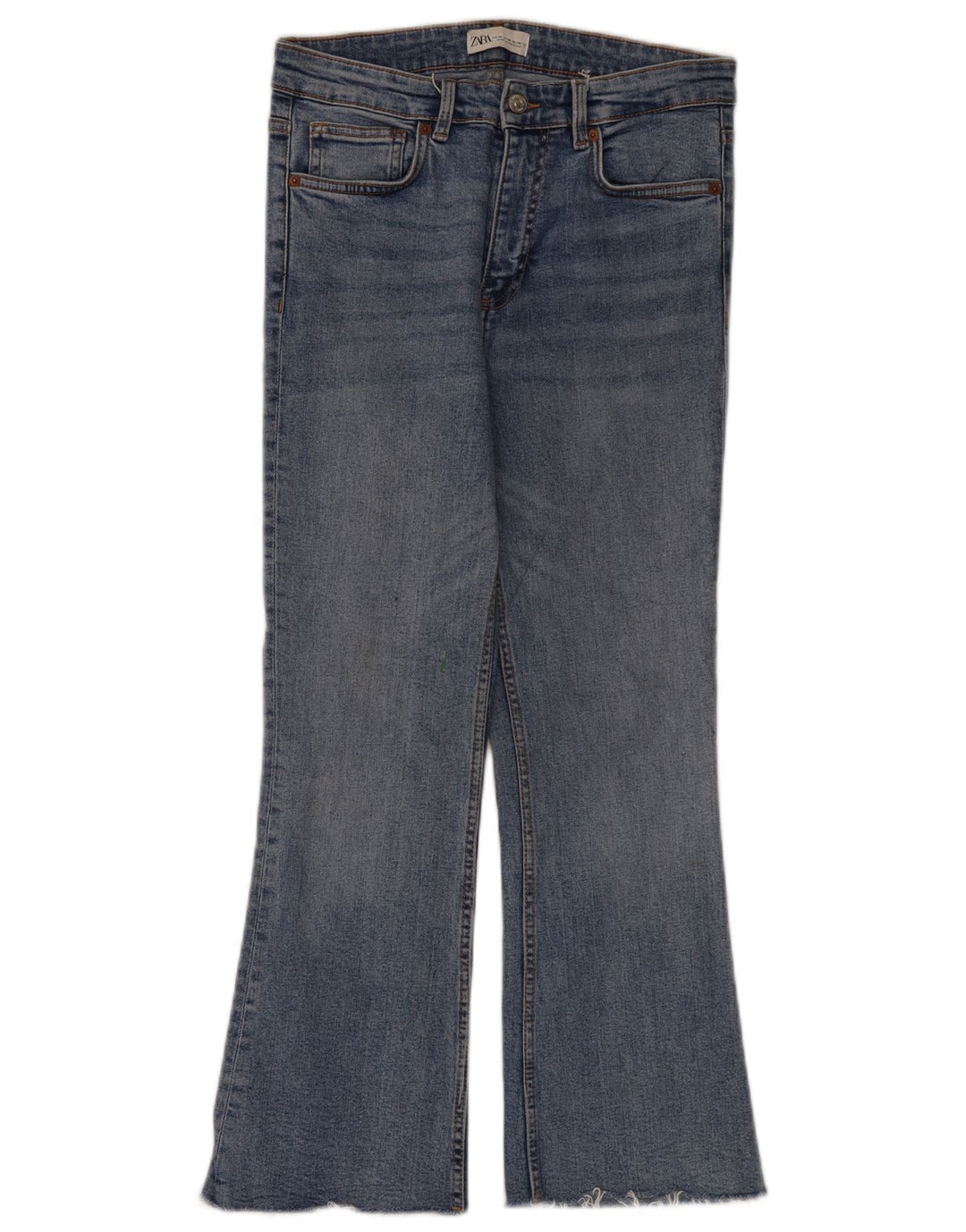 Zara Jeans Bootcut Feminino EU 40 Médio W30 L28 Azul Algodão