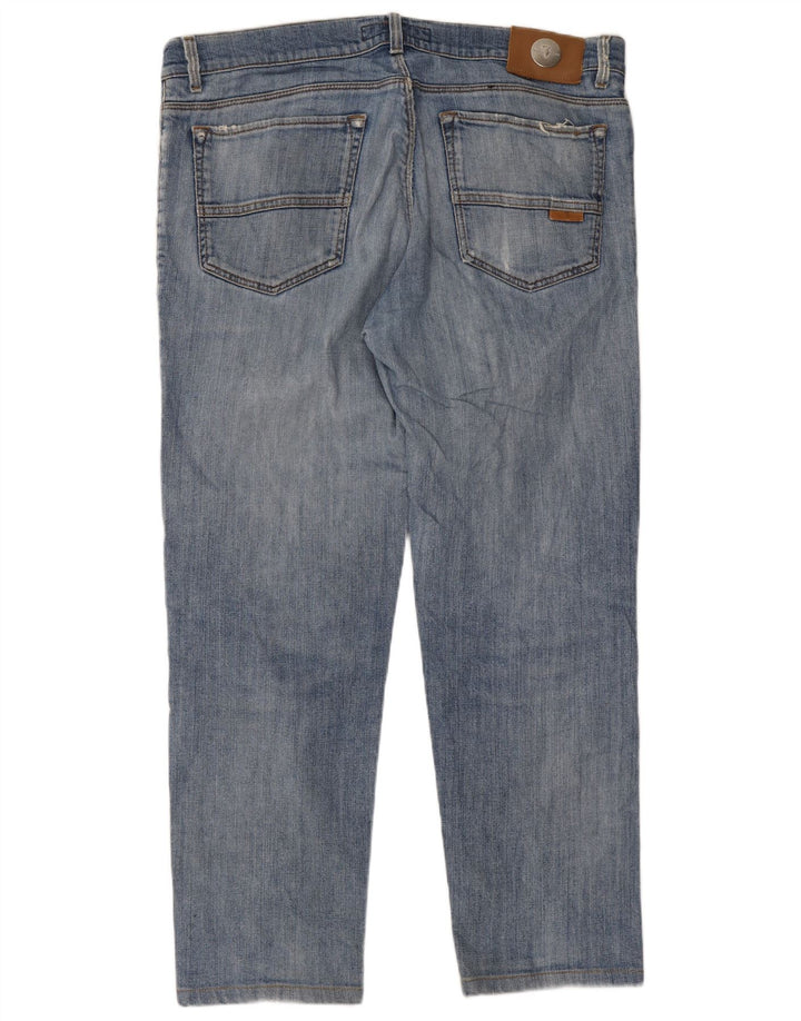 Jeans retos femininos Trussardi W35 L27 azul