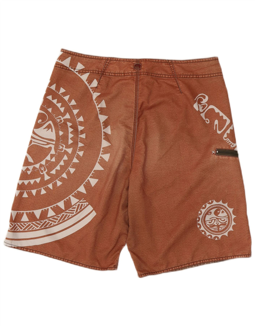 Quiksilver Shorts de natação masculino gráfico poliéster geométrico marrom médio