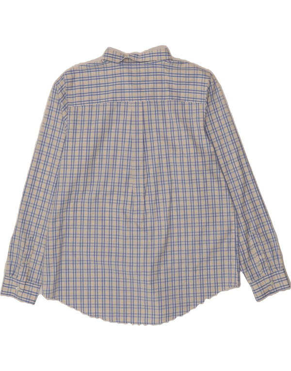 Camisa masculina L.L.BEAN XL algodão xadrez azul