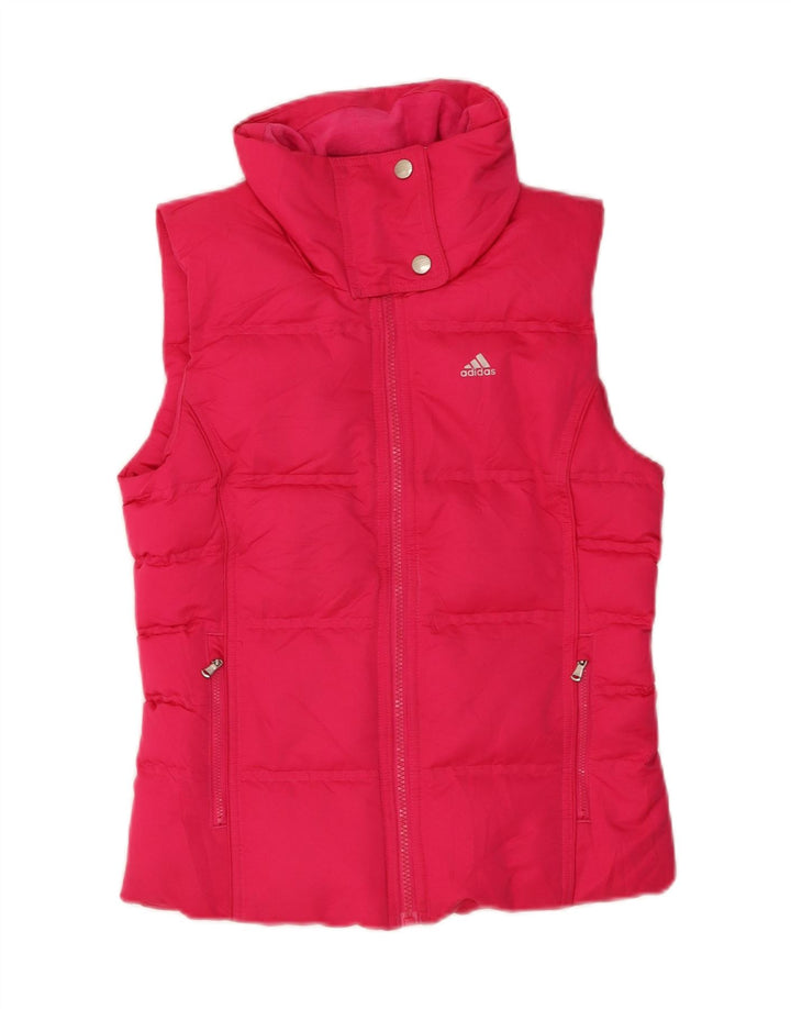 Colete acolchoado feminino Adidas UK 6 XS rosa poliéster