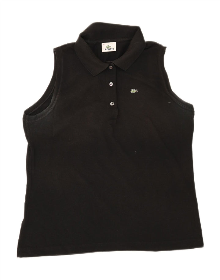 Camisa polo feminina sem mangas Lacoste tamanho 48 XL preta
