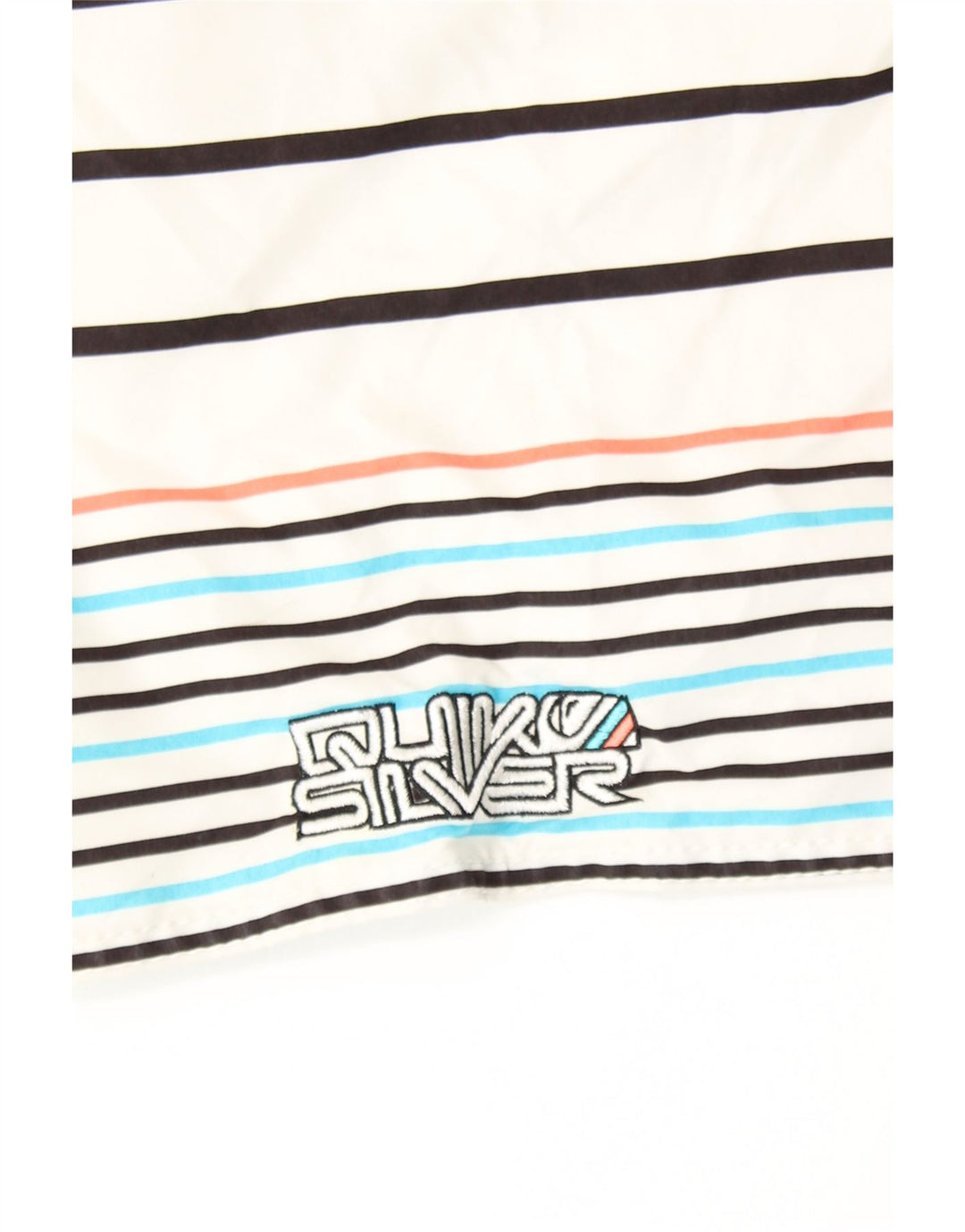 Shorts de natação masculino QUIKSILVER médio listrado branco