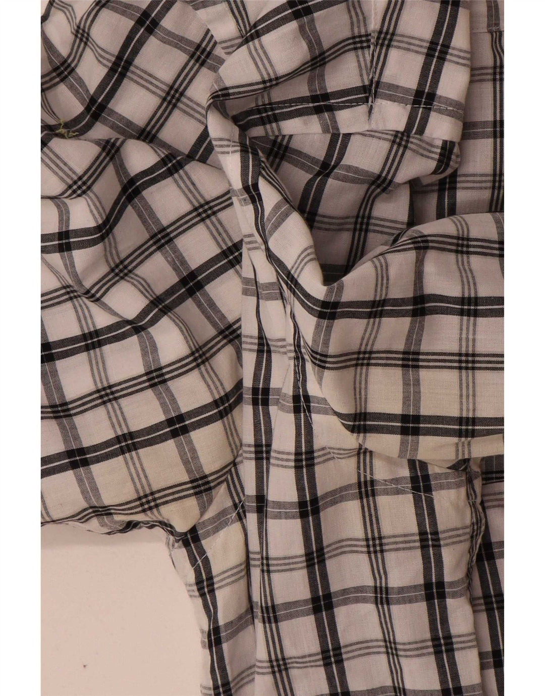 Camisa masculina Pierre Cardin de manga curta regular fit médio xadrez branco