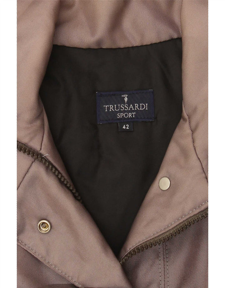 Jaqueta corta-vento feminina Trussardi IT 42 cinza médio
