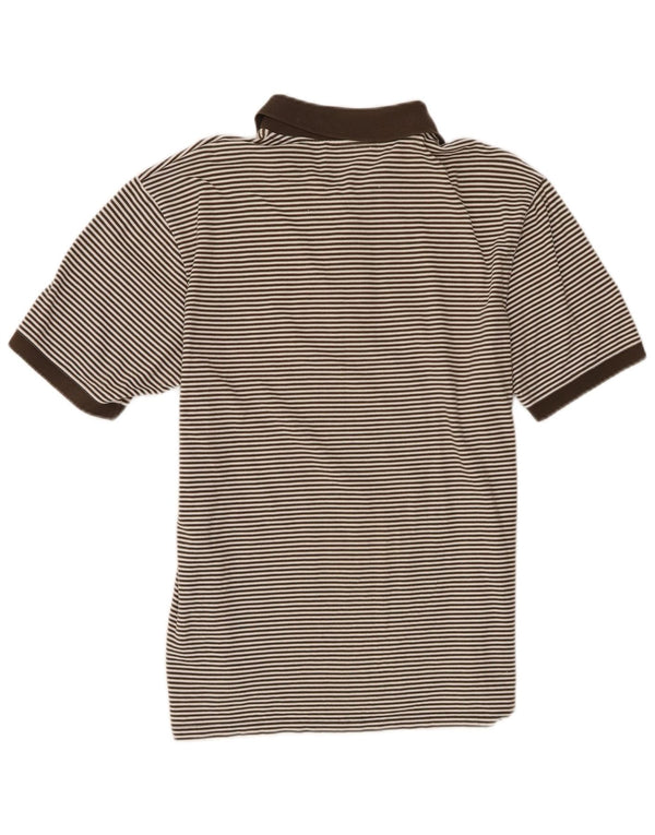 Camisa polo masculina Hugo Boss XL cáqui listrado algodão