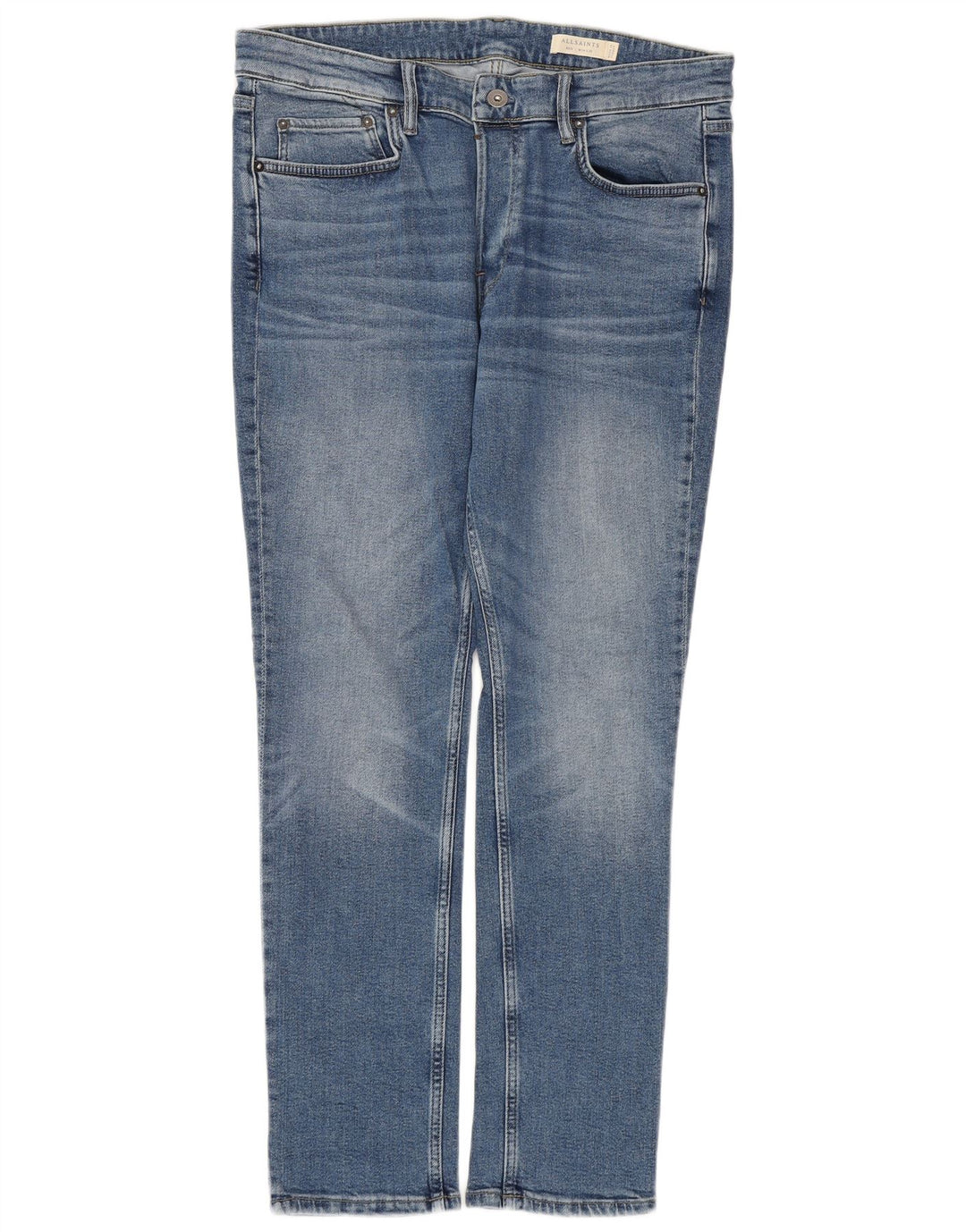 ALL SAINTS Jeans Slim Masculino W34 L30 Azul Algodão