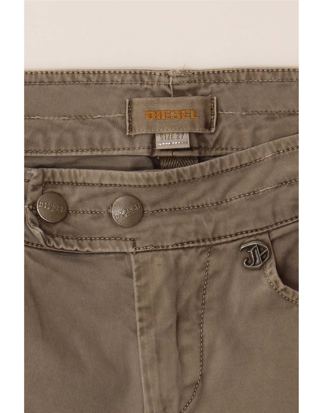 Diesel Calça Feminina Slim Casual W27 L30 Cinza