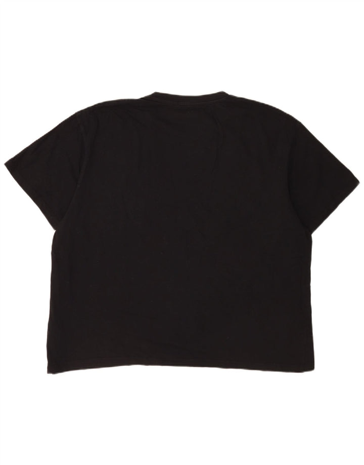 Wrangler Camiseta masculina grande de algodão preto