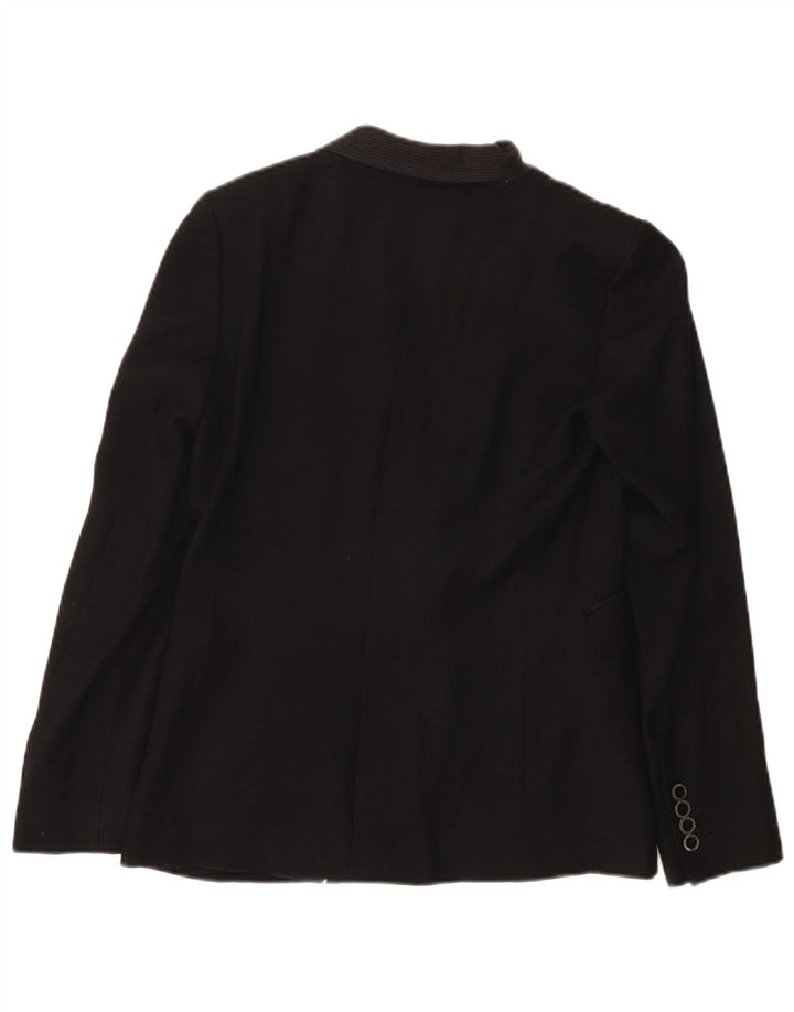 Jaqueta blazer feminina MASSIMO DUTTI com 1 botão EU 36 XS lã preta