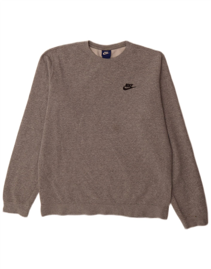 Nike Mens Moletom Jumper Médio Algodão Cinza