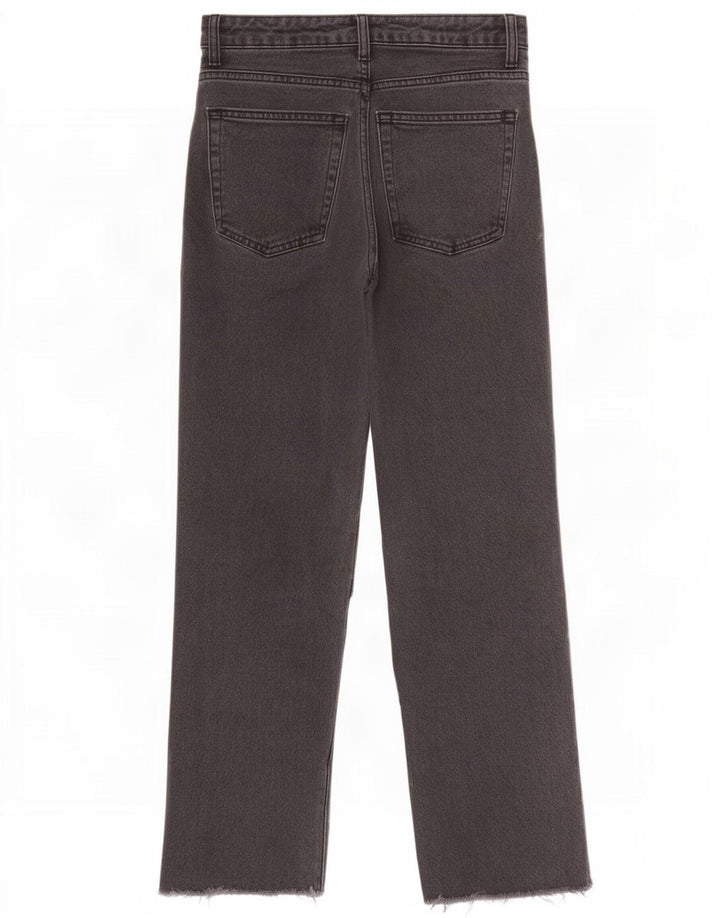 Jeans recortados femininos Topshop W25 L24 poliéster cinza