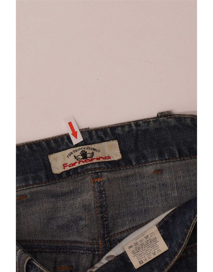 Shorts jeans feminino Fornarina W30 algodão azul médio